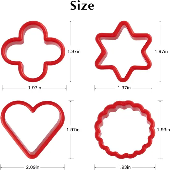 Cookie Cutter Set 24 Pieces Pancake Maker Supplies 2 Inch {2}
