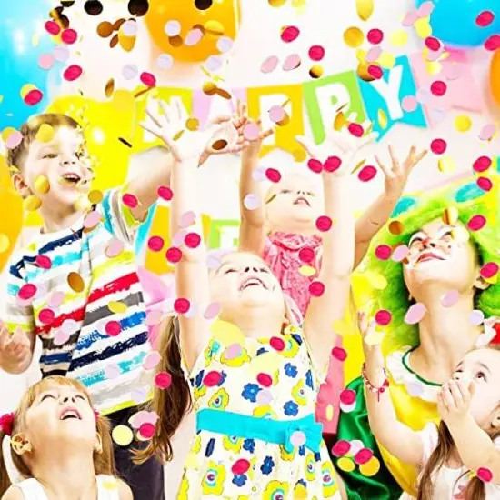 8 PCS Confetti Poppers Cannons for Gender Reveal Wedding Birthday Graduation Baby Shower Anniversary Christmas New Year's Kids Fun Party Supplies Decorations and Favors (Pink + Gold) {5}