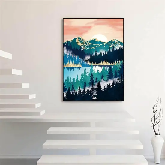 5D Sunrise Diamond Painting Kit,Diamond Art Kits for Adults,Diamond Dots,Paint with Diamonds Round for Gift,Wall Decor {2}