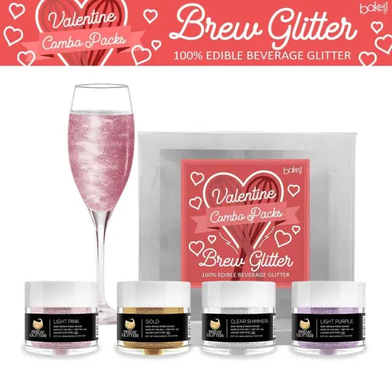 Valentine's Day Collection Edible Glitter Brew Glitter Combo Pack A (4 PC SET) {1}