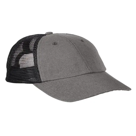 Econscious&reg; Washed Hemp Blend Trucker Hat BLACK/ BLACK {5}