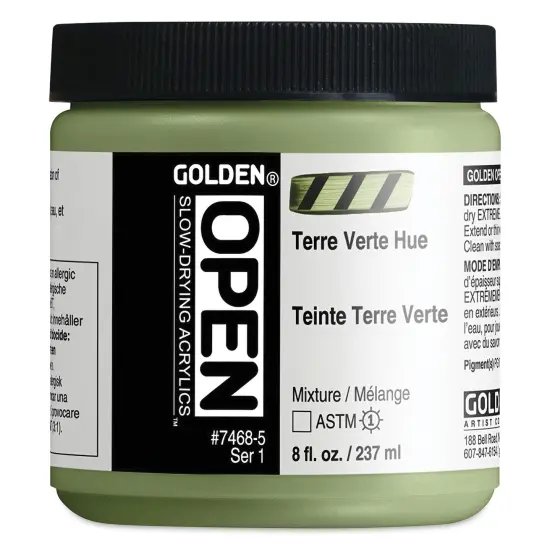 Golden Open Acrylics - Terre Verte Hue, 8 oz Jar {2}