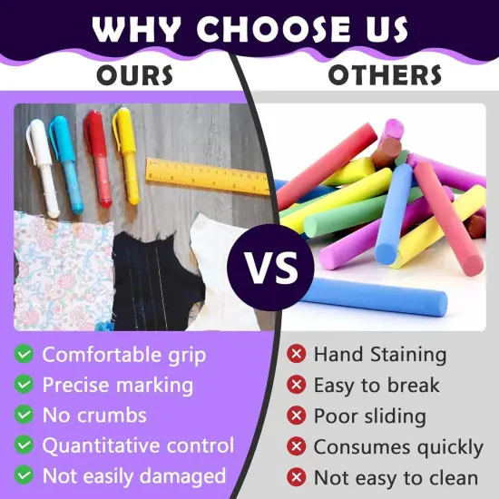 Sewing Chalk for Fabric (White & Blue & Red & Yellow) {6}