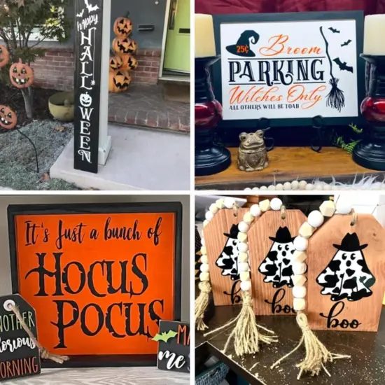 Halloween Stencils for Painting on Wood Door(Halloween Sign) {2}