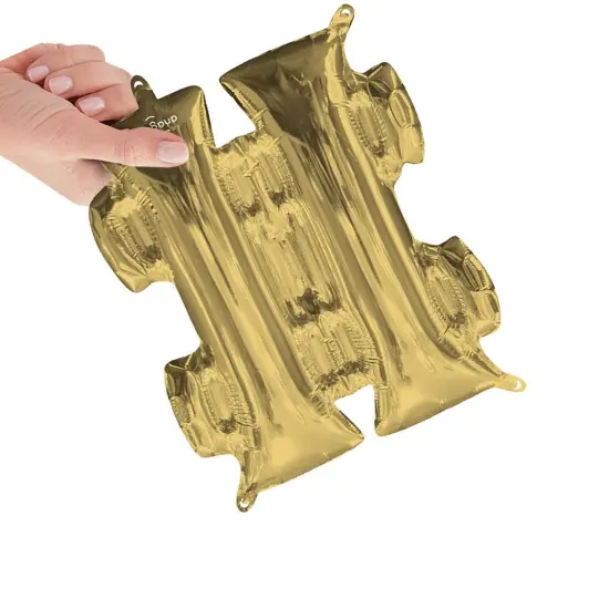 Anagram&reg; 16 Inch Symbol Hashtag White Gold Air Fill Only {4}