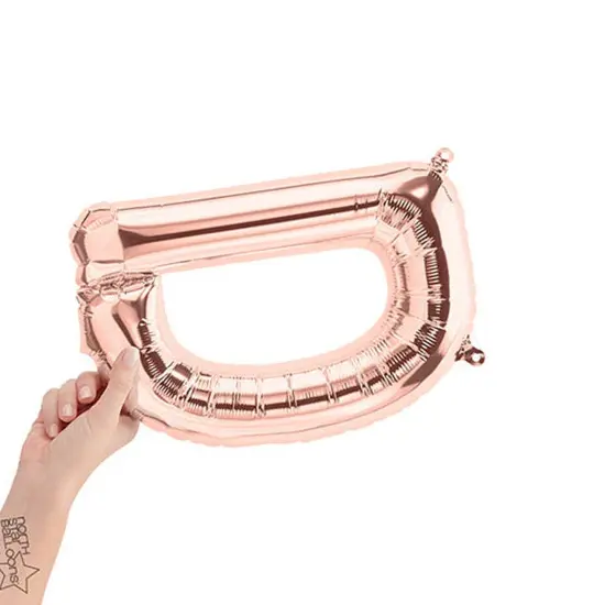 NorthStar Balloons&reg; 16 Inch Letter D Rose Gold Air Fill Only {3}