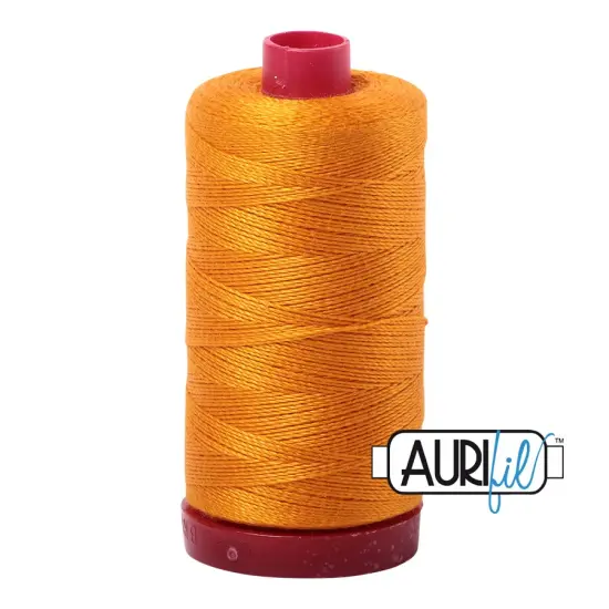 Yellow Orange (2145) | 12wt Large Spool (325M / 356Y) | Aurifil Thread {1}