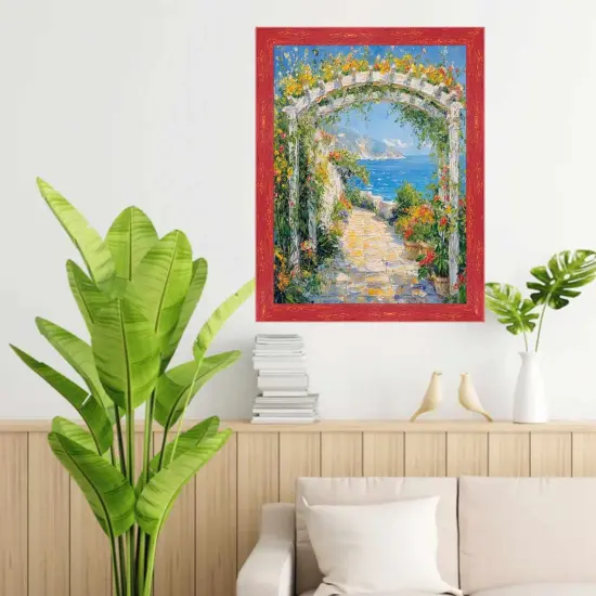 Slim Red Chabi Chic Farmhouse Barnwood Rustic Picture Frame 11x11 frame {5}