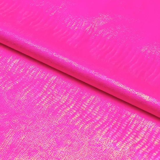 1 Yard Oil Slick Python Hologram Spandex Fabric 36" x 58/60" Green {4}