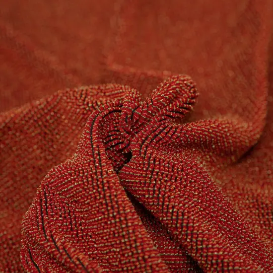 1 Yard 36" x 23/24" Ritzy Crinkle Nylon Polyester Spandex with Metallic Fabric 680 GSM Poppy Red {1}