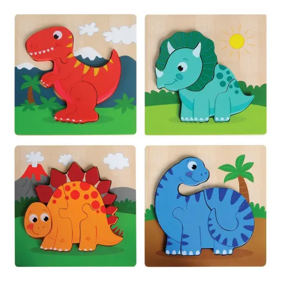 Master Pieces Puzzles Chunky Wooden Puzzles &ndash; Set of 12 (6" x 6") {3}