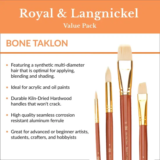 RSET-9381 | 25pc Bone Taklon Variety Brush Set {4}