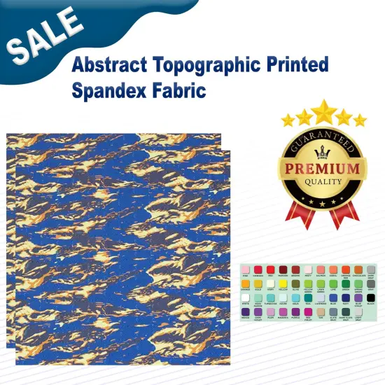 Abstract Topographic Printed Spandex Fabric {2}