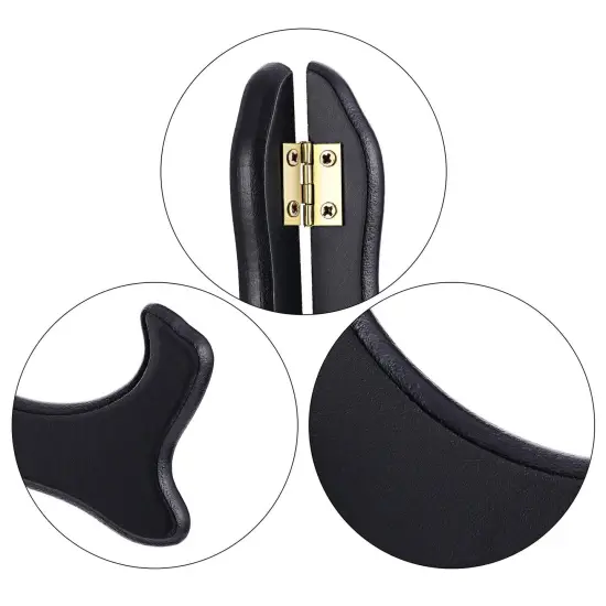 Tatuo 4 Packs Wooden Display Stand Decorative Plate Stands for Display Picture Frame Stand Holder Easels (5 Inch, Black) {5}