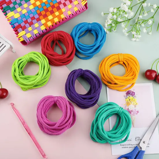288 Pieces Loom Weaving Craft Loops Refill Elastic Potholder Loops with Multiple Colors for DIY Crafts Supplies, Compatible with 7 Inch Weaving Loom {4}