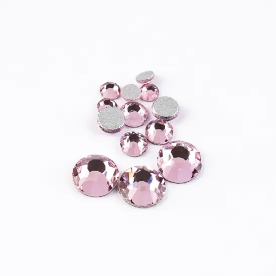 Crystal Lane DIY Combo Glass Flatback Rhinestones SS3 / SS6 / SS12 Light Pink {1}