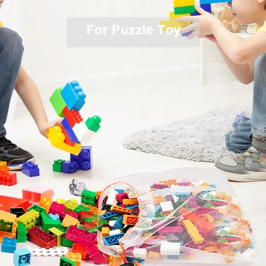 16 Pcs Mesh Small Toy Bags for Storage, 3 Sizes Reusable Mesh Drawstring Produce Bags Puzzle Bag for Kids Storage Playroom Organization, Fruits, Vegetable {5}