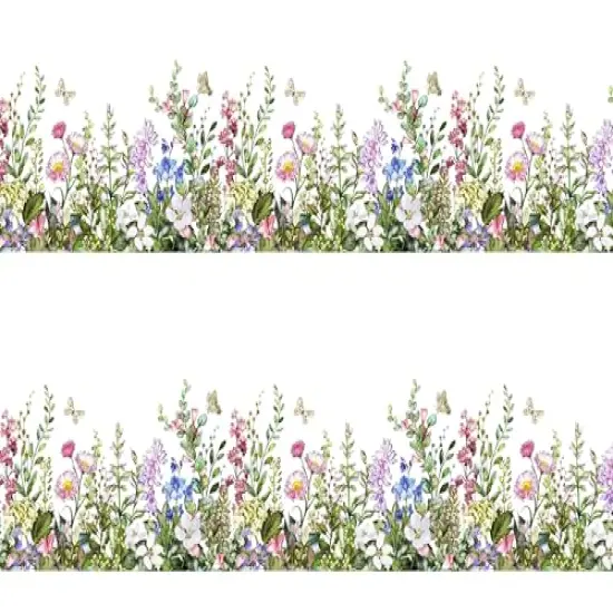 Wild Flowers Edible Image cake border 2 Strips per sheet 3.5x10.5 inchs {1}