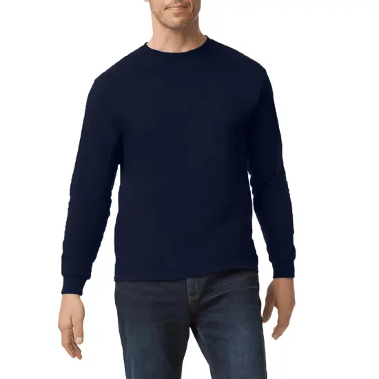 Gildan Heavy Cotton Long Sleeve T-Shirt Navy {1}