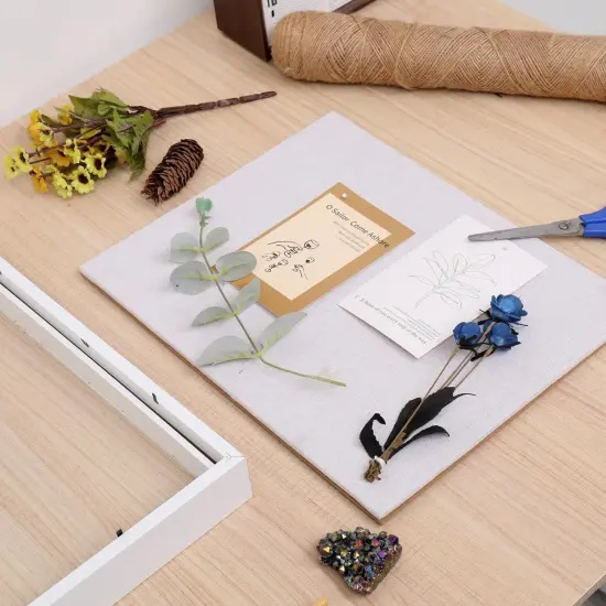 8x10 White Wooden Shadow Box Frame Memory Box, MDF Wood with Tempered Glass, 1.8 inch Depth Display Box for Collages Collections Mementos Awards Medals Photos (White) {4}