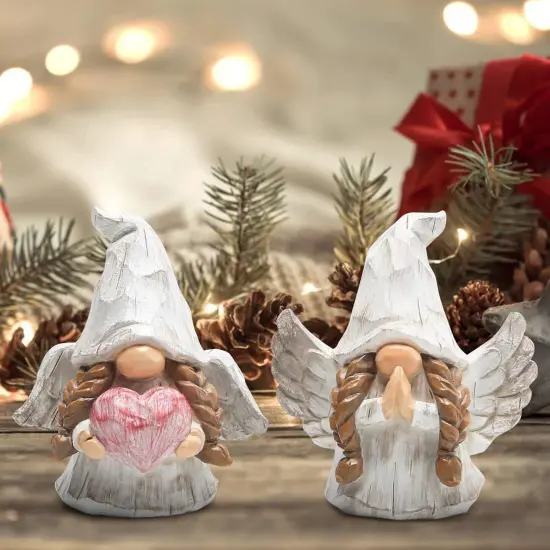 Christmas Angel Wings Gnomes Decorations Winter Home Decor Gnomes Figurines {4}