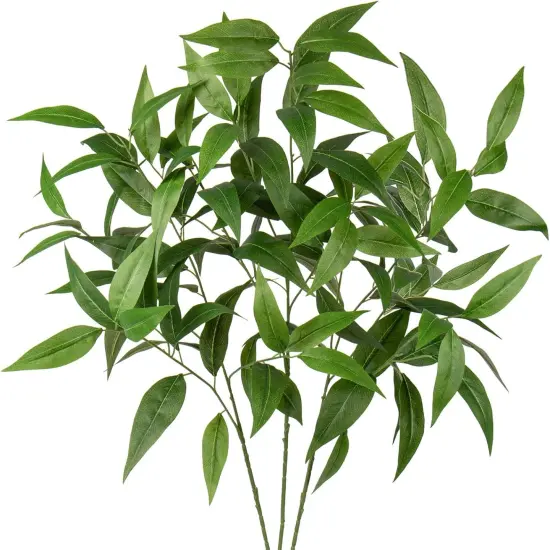 Eucalyptus Stems 39.5 '' Tall, Artificial Branches for Vase Round Year Faux Greenery Stems Realistic Green Eucalyptus Leaf Plant Sprays for Home Decor Indoor Party Wedding, Set of 3 {1}