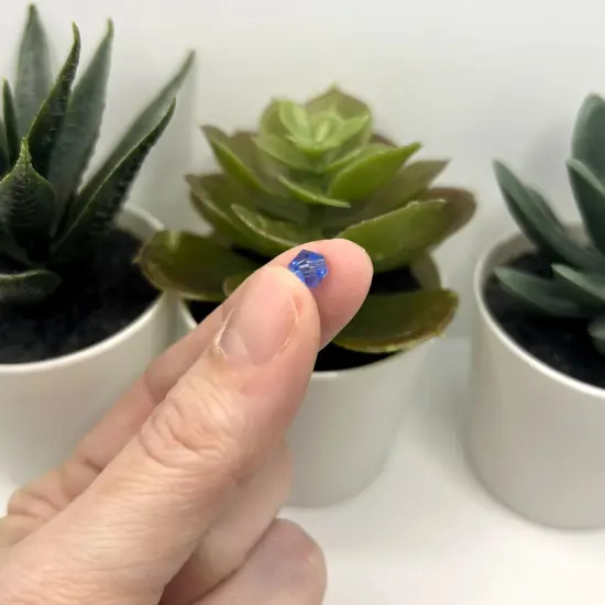 1 or 4 Strands 6x6mm Blue Bicone Beads, Imitation Crystal, Grade AA {2}