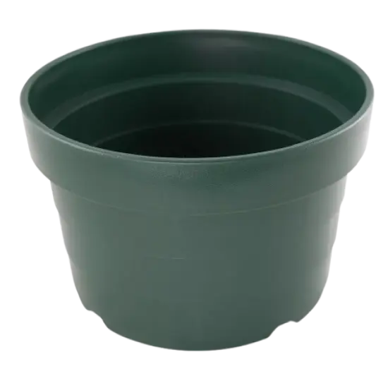 Japanese Heavy Duty Round Green Plastic Bonsai Training Pot - 8.25"x 8.25"x 4.5" {1}
