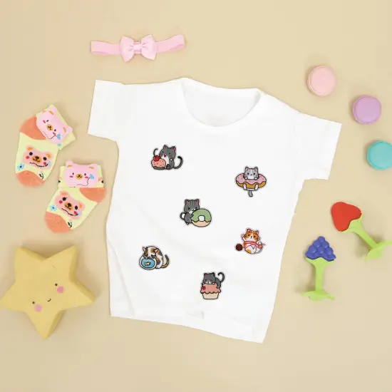 18Pcs Cute Cat Patches for Clothing, Iron on/Sew on Cat Applique, Iron Patches for Dresses Jeans Hats Shoes Shirts Jackets Backpacks {4}