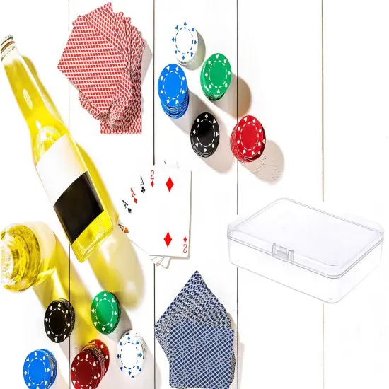 12 Pcs Mini Plastic Storage Containers Box with Lid, 5x4x1.3 Inches Clear Rectangle Box for Collecting Small Items, Beads, Game Pieces, Business Cards, Crafts Accessories {3}