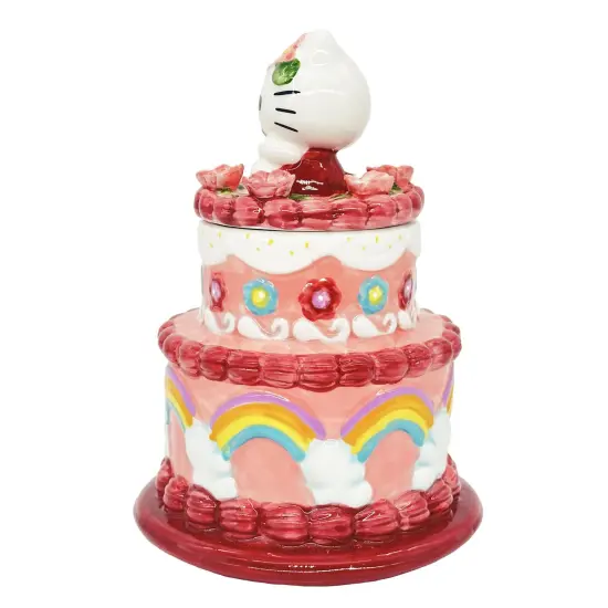 Blue Sky Clayworks Sanrio Hello Kitty Cake 9.25" Cookie Jar {2}