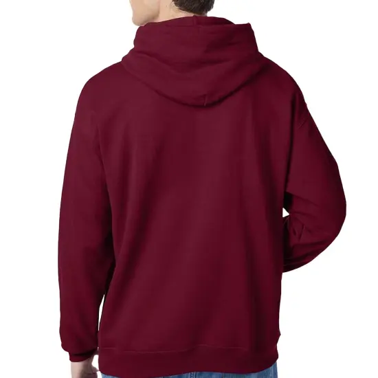 Hanes Men's Ecosmart Fleece Hooded Sweatshirt, Pullover Casual Hoodies Assorted Color Athletic cardinal {3}