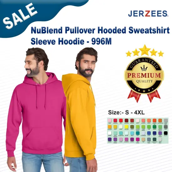 Jerzees&reg; NuBlend Pullover Hooded Sweatshirt Sleeve Hoodie Kiwi {2}