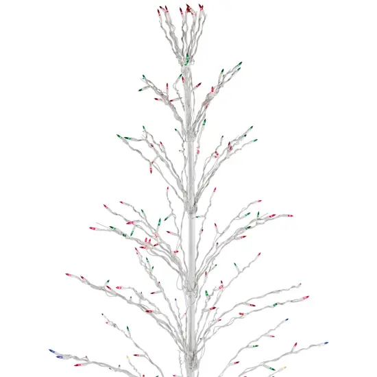 Northlight Pre-Lit Cascade Twig Tree Outdoor Christmas Decoration - 9' - Multicolor Lights {7}
