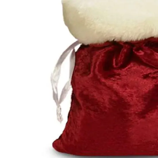 Christmas Velvet Gift Bag with Faux Fur Trim 4" x 5 1/2" {3}