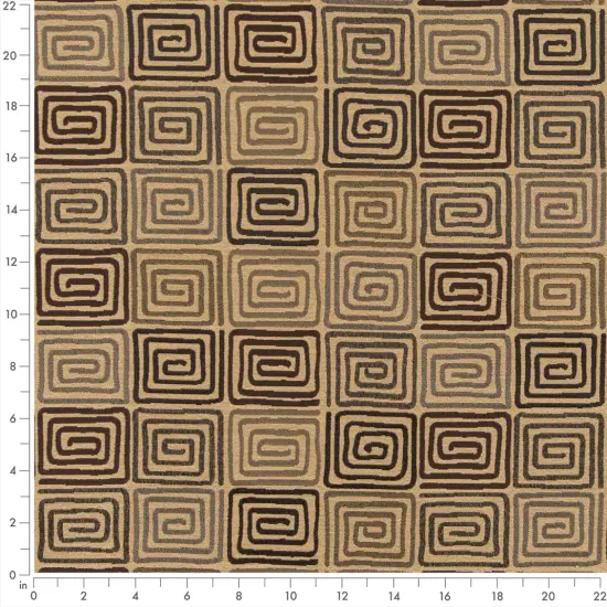 Safari - Brown AbstractGeometric,greek Key Upholstery Fabric 54 Inches" {2}