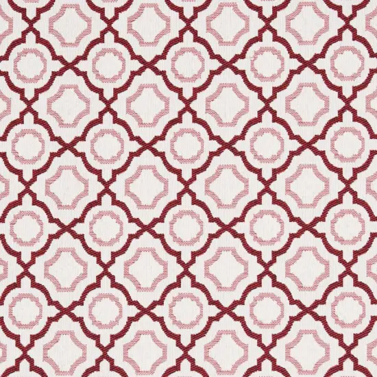 Scarlet - Red & Burgundy Abstract & Geometric Upholstery Fabric 54 Inches" {1}