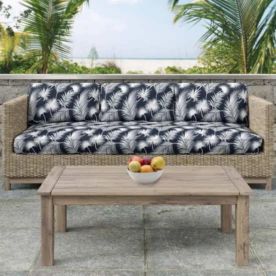 Navy - Blue Leaves,Tropical & Botanical Upholstery Fabric 54 Inches" {3}