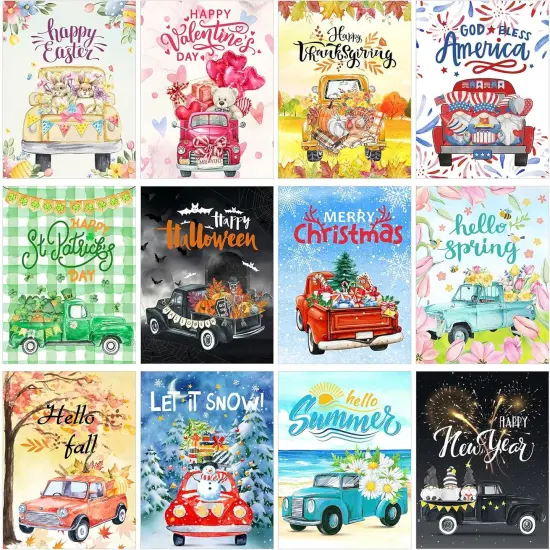 12 Sets 4th of July Seasonal Diamond Painting Kits {1}