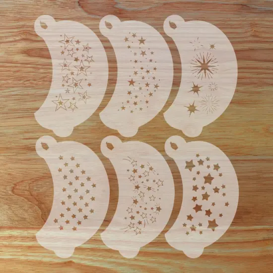 Stars Face Painting Stencil Set | Perfect for Face Painting, Temporary Tattoos, Birthday Party | Designer Stencils | {1}