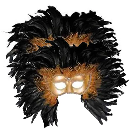 Lion Mask Half Style with Feathered Mane {3}