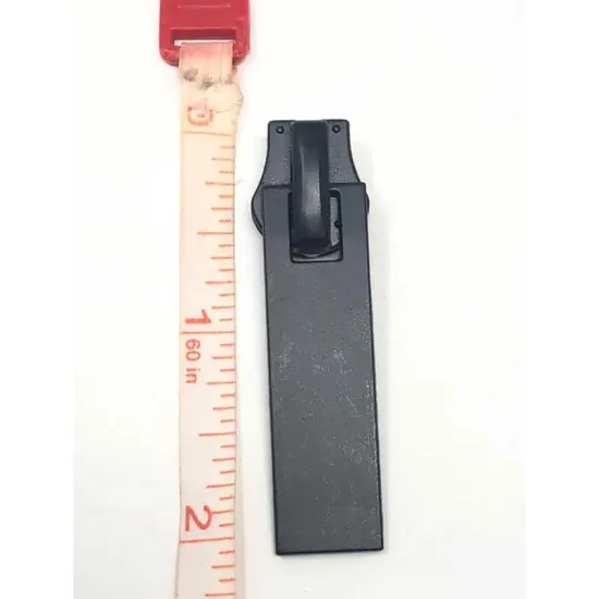 Rectangular Glossy Metal Puller Zipper 8MM in Dull Black {5}