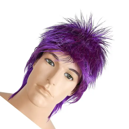 Rod Dark Purple Punk Style Wig with Shag Back {6}
