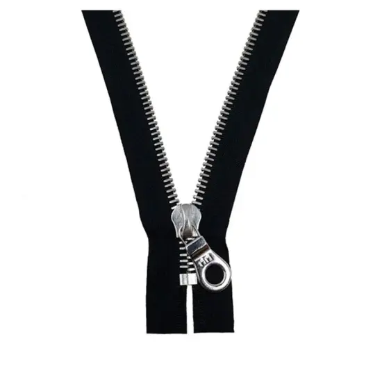 8MM Closed Bottom Zipper with KTA Pull &ndash; Black/Nickel {4}