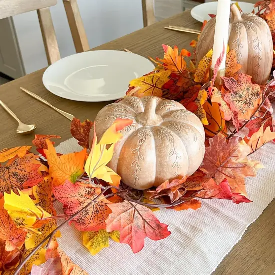 6 Pack Fall Leaf Garland - 5.9Ft (Total of 35.4FT) {3}