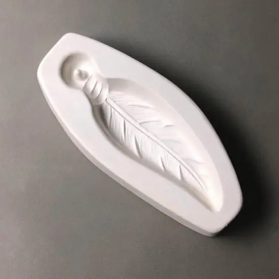 6.25" x 3" x 1.5" Holey Feather Glass Fusing Mold {5}