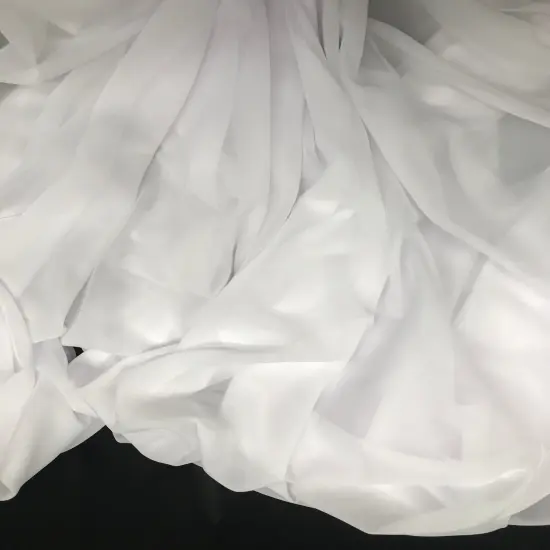 1 Yard White Chiffon Fabric Lightweight Material For Weddings Dresses Veils Curtains Backdrops And Crafts 59/60 Inch Wide {2}