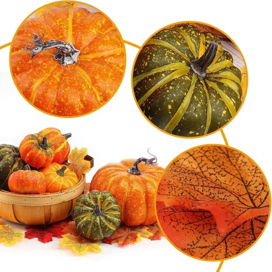 38 PCS Assorted Artificial Pumpkin Set {2}