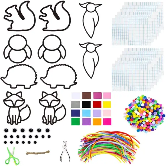 Tissue Paper Suncatcher Craft Fall Animals Suncatchers {2}