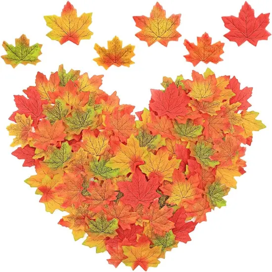rtificial Fall Maple Leaves Bulk {5}